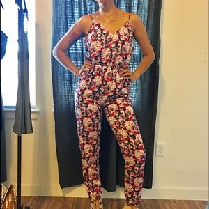 Forever 21 Floral Jumpsuit